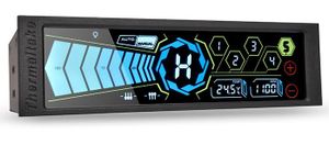 Thermaltake AC-010-B51NAN-A1 PC-ventilatorcontroller (5.25) Aantal kanalen: 5 Incl. touchscreen, Incl. temperatorsensor