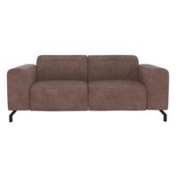 Leen Bakker - Bank Otis 2-zits - Koffie - Microleer - Bruin - 94x190x77 Cm