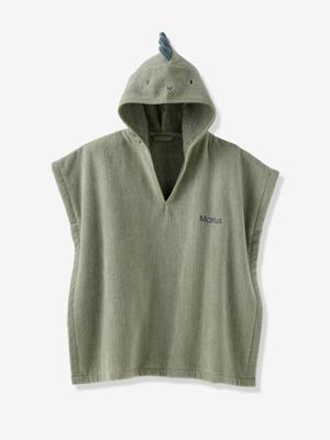 Badponcho baby personaliseerbaar Animal olijf