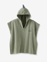 Badponcho baby personaliseerbaar Animal olijf