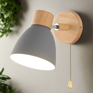 Jandiel - Hout Scandinavisch Moderne Hangende Schakelaar Wandlamp