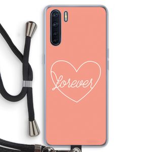 Forever heart: Oppo A91 Transparant Hoesje met koord