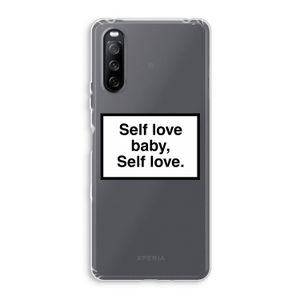 Self love: Sony Xperia 10 III Transparant Hoesje
