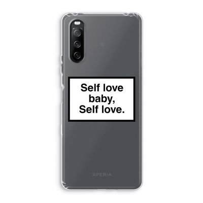 Self love: Sony Xperia 10 III Transparant Hoesje
