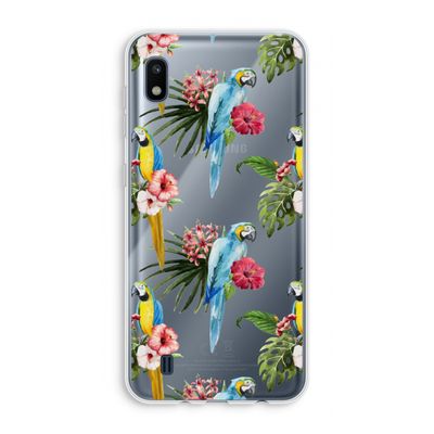 Kleurrijke papegaaien: Samsung Galaxy A10 Transparant Hoesje