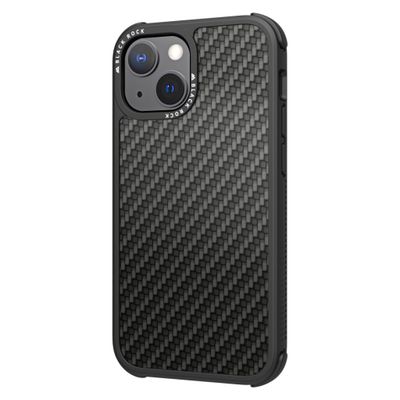 Black Rock Cover Robust Real Carbon Voor Apple IPhone 13 Mini Zwart