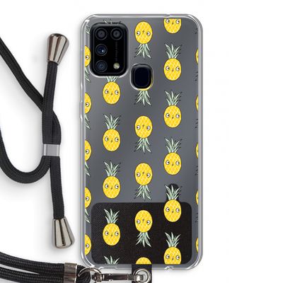 Ananas: Samsung Galaxy M31 Transparant Hoesje met koord