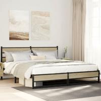 Bedframe zonder matras metaal sonoma eikenkleurig 180x200 cm