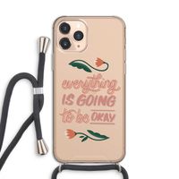 Optimistic flower girl: iPhone 11 Pro Transparant Hoesje met koord