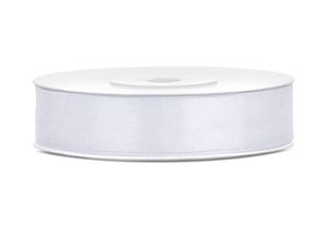 Satijnlint wit 12mm/25m