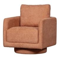 WOOOD Oscar Draaifauteuil - Chenille - Salmon - 64x78x79