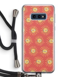 Zon: Samsung Galaxy S10e Transparant Hoesje met koord