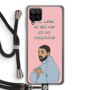 Hotline bling: Samsung Galaxy A12 Transparant Hoesje met koord