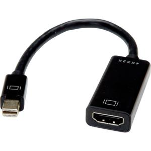 Value 12.99.3142 DisplayPort-kabel Mini-displayport / HDMI Adapterkabel Mini DisplayPort-stekker, HDMI-A-bus 0.15 m Zwart