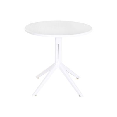 Eettafel Home ESPRIT Wit Metaal Polypropyleen 80 x 80 x 75 cm