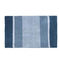 Differnz Fading badmat 100% microfiber - geschikt voor vloerverwarming - 60 x 90 cm - blauw