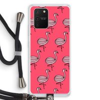 Flamingo: Samsung Galaxy S10 Lite Transparant Hoesje met koord