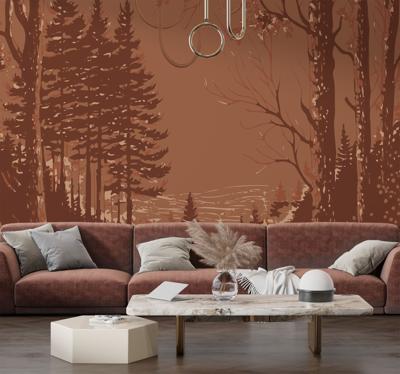 Natuur abstract ontwerp terracotta fototapet