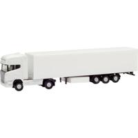 Herpa 013802 N Vrachtwagen Scania R TL trekker-opleggercombinatie met gesloten trailer - minikit