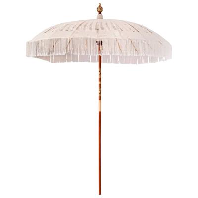 Parasol Anders Crme x 250 cm Katoen en massief hout