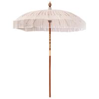 Parasol Anders Crme x 250 cm Katoen en massief hout