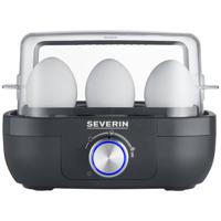 Severin EK 3166 Eierkoker BPA-vrij, Met maatbeker, Met eierprikker Zwart-zilver