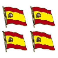 4x stuks pin broche van Vlag Spanje/Spaanse vlag - thumbnail