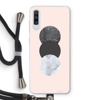 Marmeren cirkels: Samsung Galaxy A70 Transparant Hoesje met koord Marmeren cirkels: Samsung Galaxy A70 Transparant Hoesje met koord