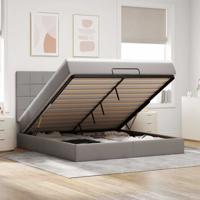 Ottoman bed met matras 180x200cm stof taupe