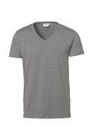 Hakro 272 V-neck shirt Stretch - Mottled Grey - XL