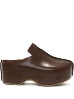 JW Anderson mules en cuir à plateforme - Marron - thumbnail