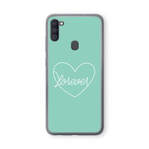 Forever heart pastel: Samsung Galaxy A11 Transparant Hoesje