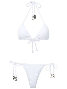 Amir Slama bikini nervuré à bonnets triangles - Blanc