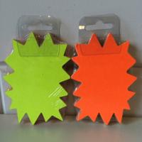 Fluor ster 12x8 cm fluor geel+fl.oranje