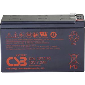 CSB Battery GPL 1272 Loodaccu 12 V 7.2 Ah Loodvlies (AGM) (b x h x d) 151 x 98 x 65 mm Kabelschoen 6.35 mm Onderhoudsvrij, Geringe zelfontlading