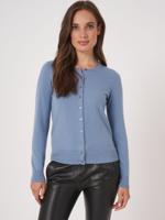 Basic vest met ronde hals van zuiver cashmere