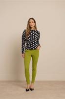 Downstairs bonded trousers - dark lime - 13535