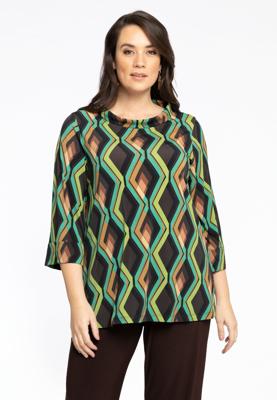 Yoek Shirt A-lijn met col GATSBY | Bruin | Maat 54/56