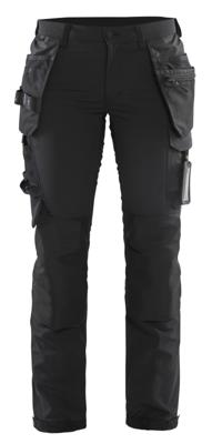 Blåkläder Dames 4-weg stretch werkbroek 71921645 | Zwart/Donkergrijs | Maat 50 - 7330509742075