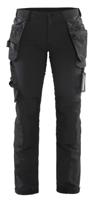 Blåkläder Dames 4-weg stretch werkbroek 71921645 | Zwart/Donkergrijs | Maat 36 - 7330509742006