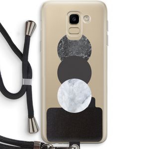 Marmeren cirkels: Samsung Galaxy J6 (2018) Transparant Hoesje met koord