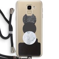 Marmeren cirkels: Samsung Galaxy J6 (2018) Transparant Hoesje met koord