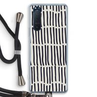 Moroccan stripes: Sony Xperia 5 II Transparant Hoesje met koord