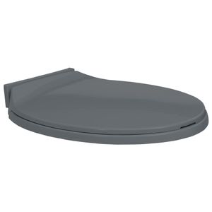 VidaXL Toiletbril soft-close ovaal grijs