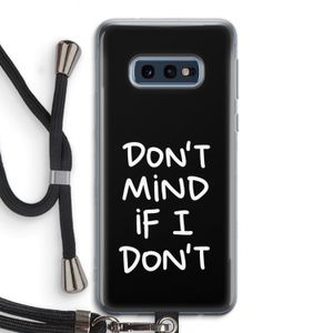 Don't Mind: Samsung Galaxy S10e Transparant Hoesje met koord