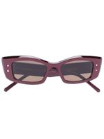 Valentino Eyewear lunettes de soleil à monture rectangulaire - Rouge