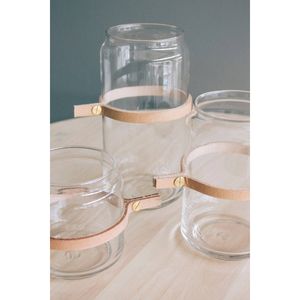 TAK Design - Drinken Waterglas Wrap Me Mini - Glas - Bruin