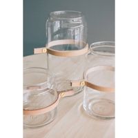 TAK Design - Drinken Waterglas Wrap Me Mini - Glas - Bruin - thumbnail