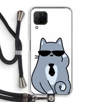 Cool cat: Huawei P40 Lite Transparant Hoesje met koord