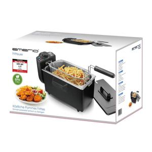 Emerio DF-120482.2 friteuse Enkel 3 l Vrijstaand 2000 W Frituurpan Zwart